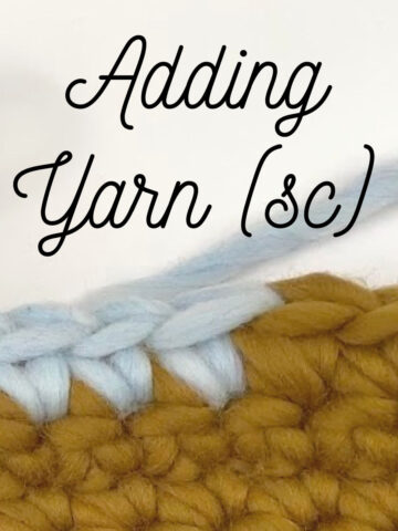 Adding new yarn, single crochet